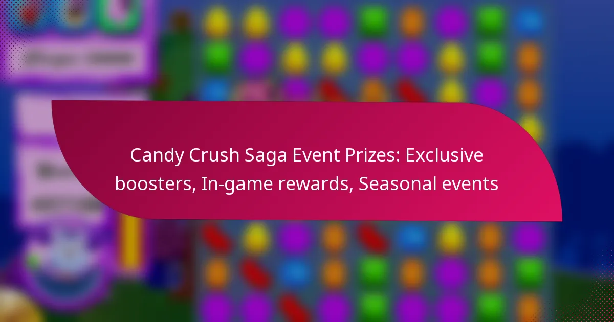Candy Crush Saga Event Prizes: Exclusive boosters, In-game rewards, Seasonal events
