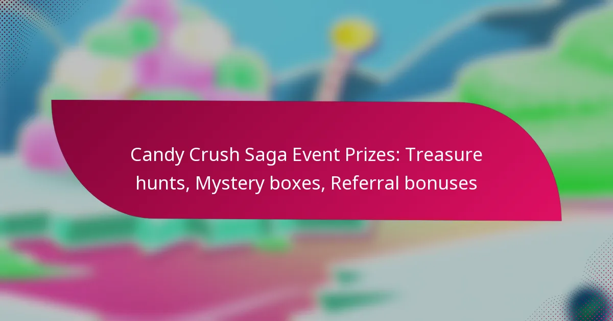 Candy Crush Saga Event Prizes: Treasure hunts, Mystery boxes, Referral bonuses