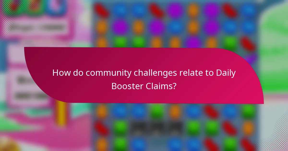 How do community challenges relate to Daily Booster Claims?