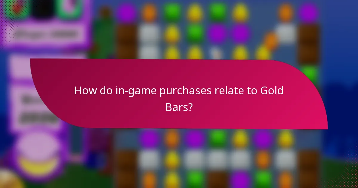 How do in-game purchases relate to Gold Bars?