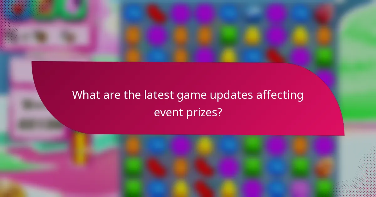 What are the latest game updates affecting event prizes?