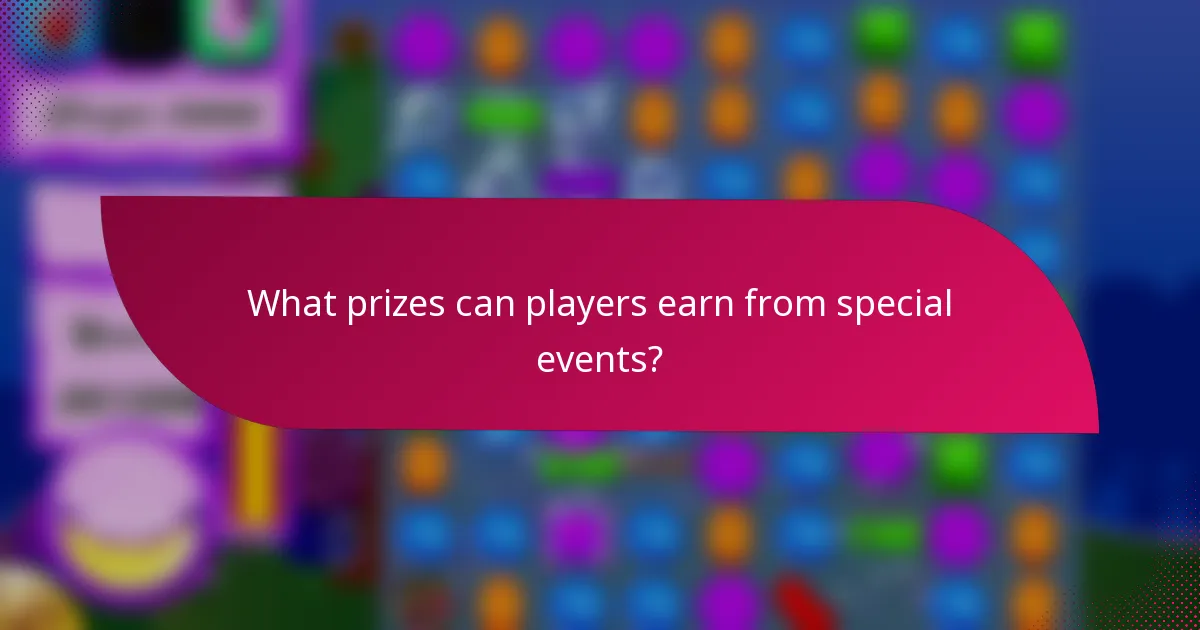 What prizes can players earn from special events?